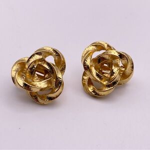 Givenchy Twisted Knot Clip On Earrings